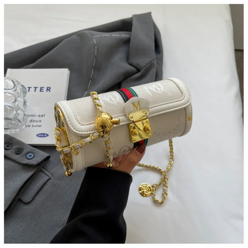 Elegant Designer-Style Structured Shoulder and Crossbody Bag with Turn-Lock