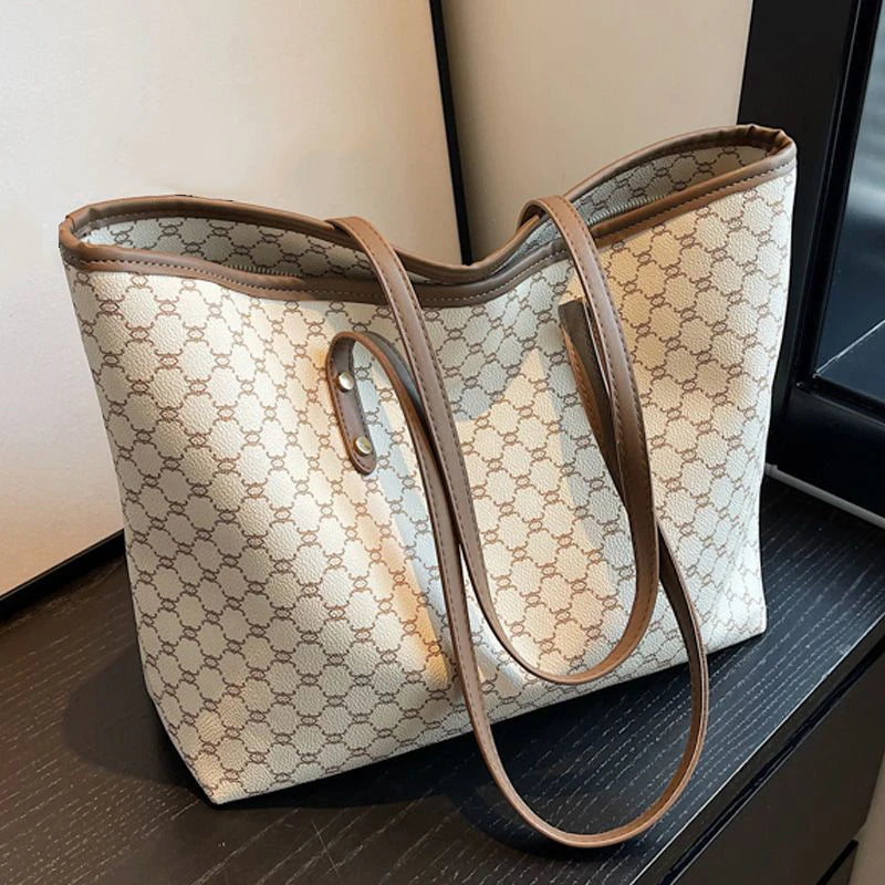 Luxury Vintage Monogram Tote Bag | The Ultimate Aesthetic Work & College Shoulder Bag ✨