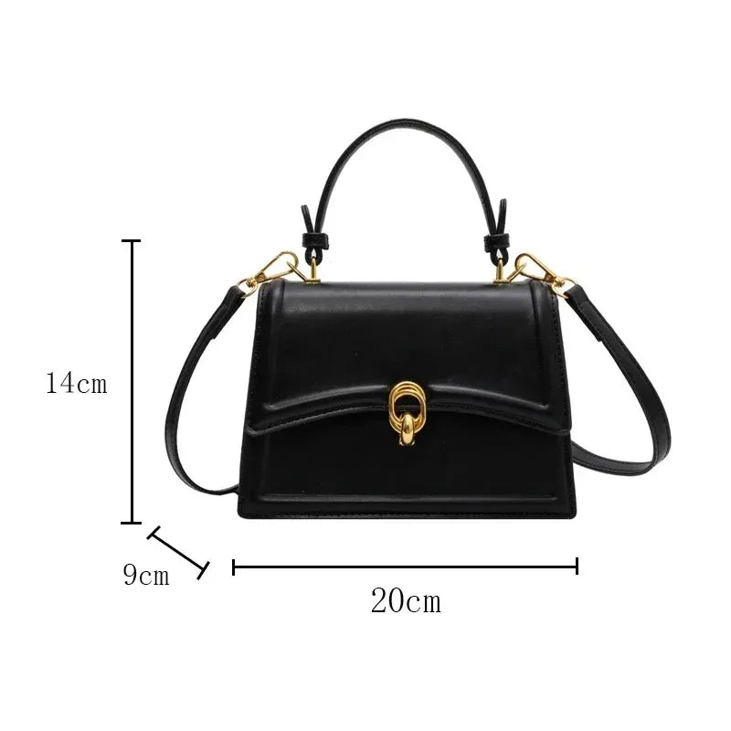 Elegant Structured Top Handle Satchel & Crossbody Bag
