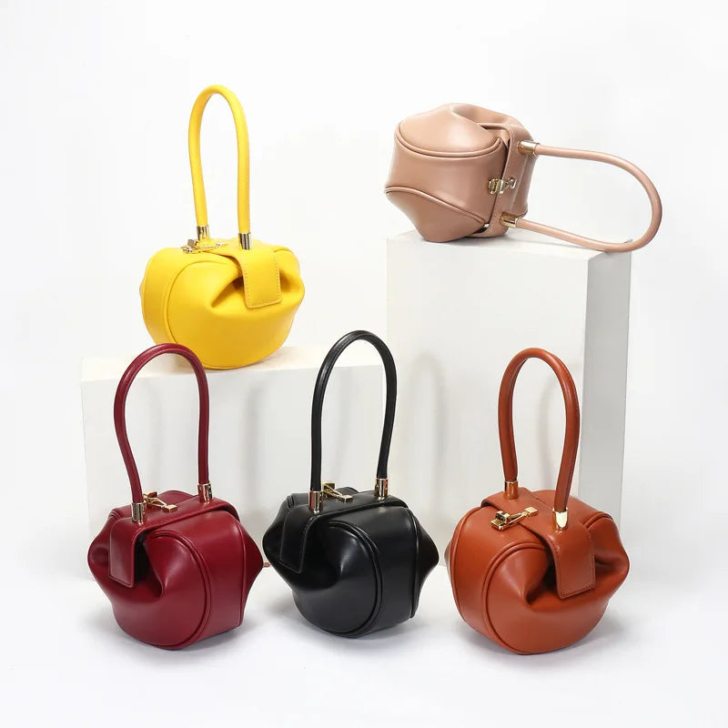 Elegant Aesthetic White Top Handle Small Bag