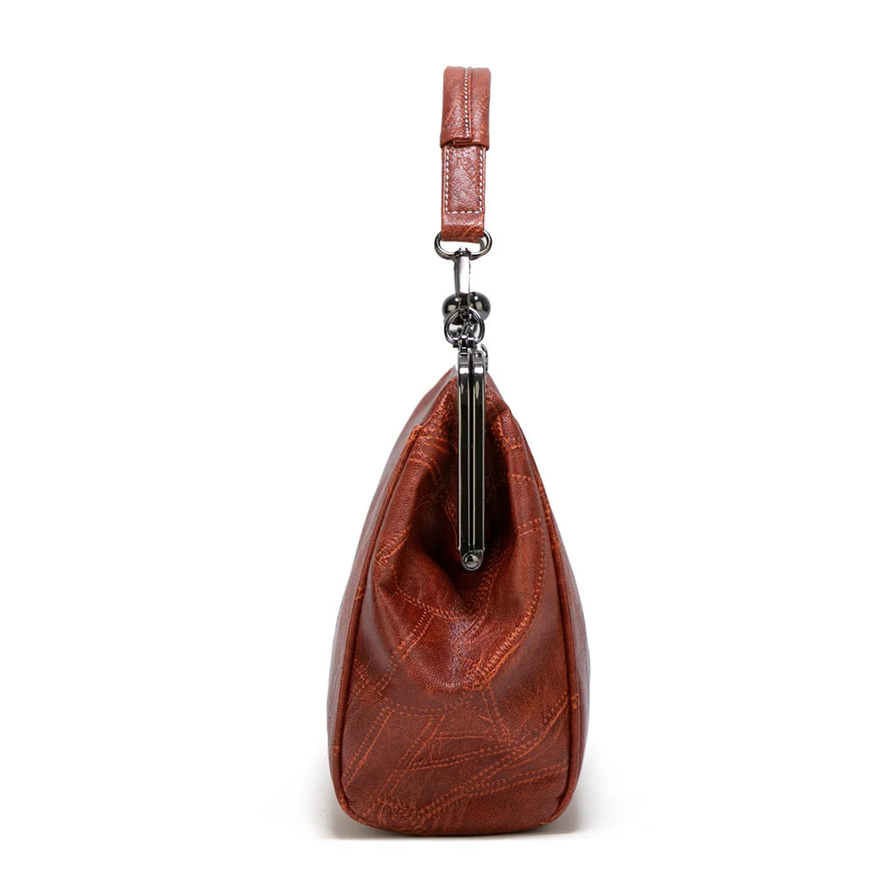 Aura Vintage Kiss-Lock Top-Handle Handbag