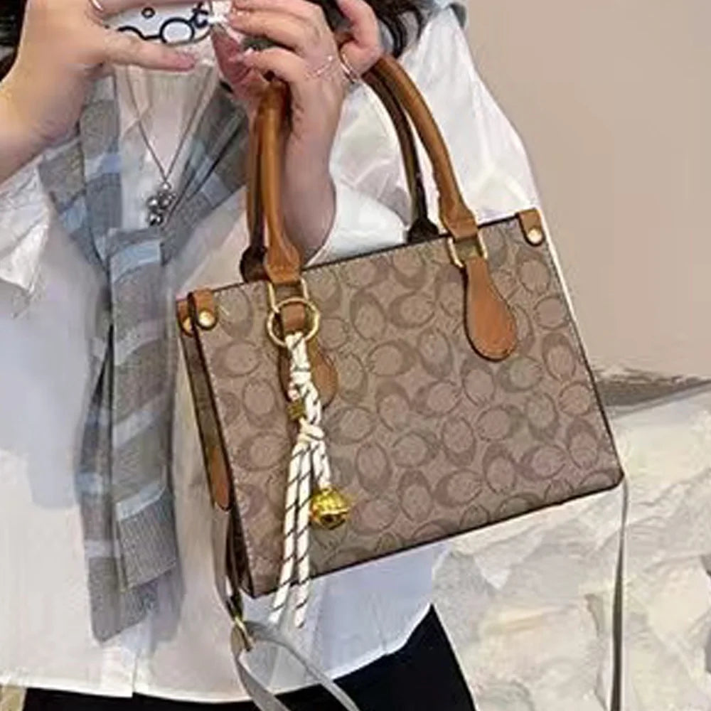 Chic Casual Everyday Shoulder & Handbag with Charm Detail