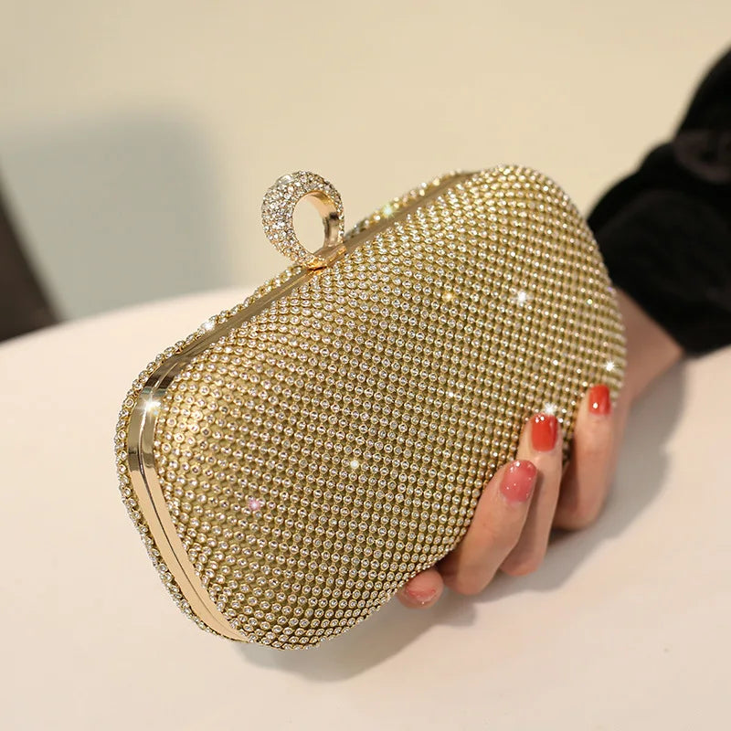Glamorous Rhinestone Crystal Evening Clutch & Party Purse