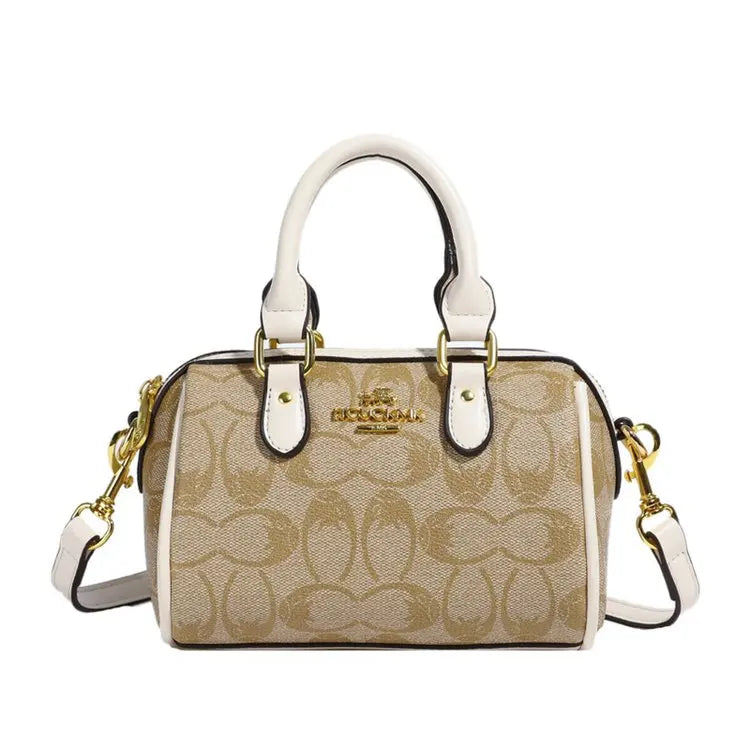 Premium Brown Monogram Handbag & Crossbody Satchel for Women