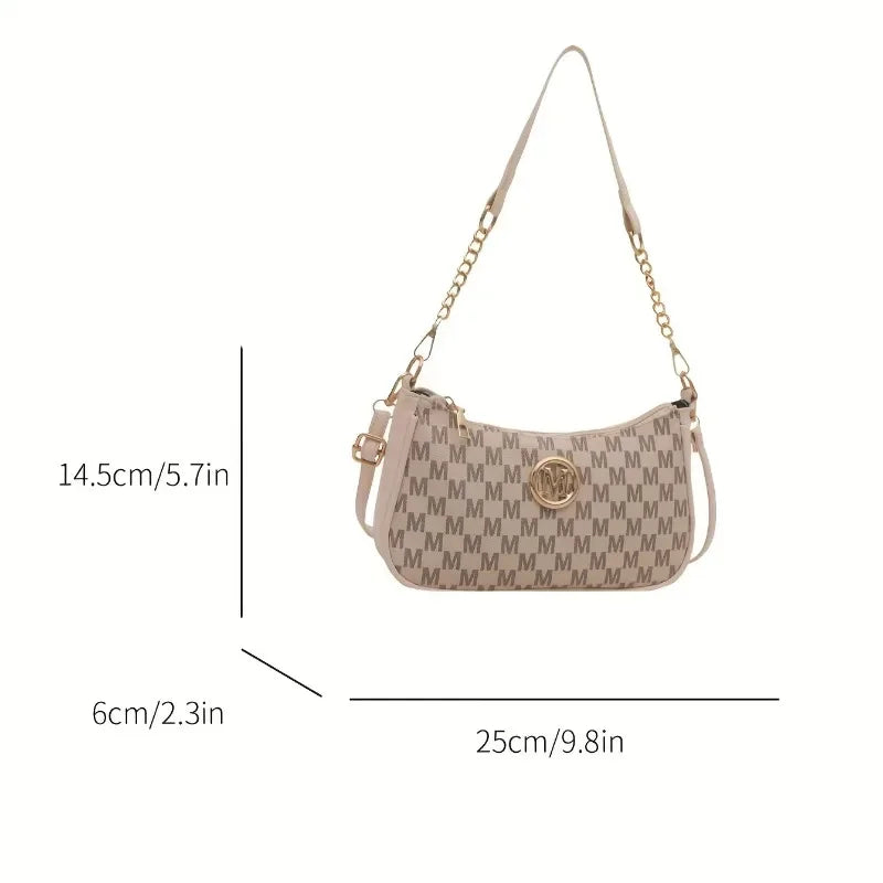 Trendy Monogram Chain Shoulder Bag