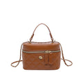 Luxury Quilted Vanity Crossbody Bag – Elegant Chain Strap Top-Handle Shoulder Bag