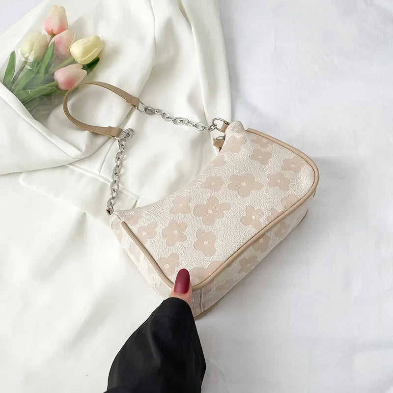 Classic White Floral Mini Bag