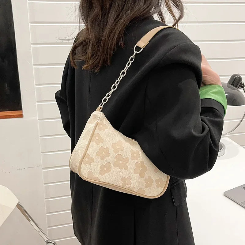 Classic White Floral Mini Bag