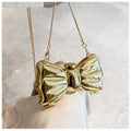 The Ultimate Coquette Metallic Bow Evening Clutch & Chain Bag 🎀✨