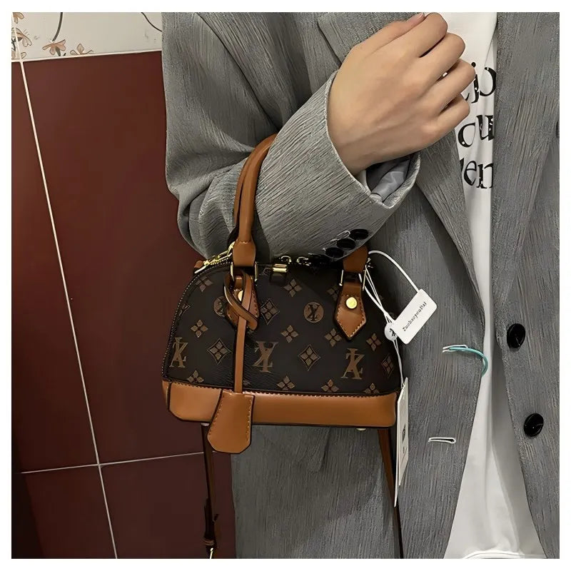 Mini Monogram Alma Dome Handbag - Vintage Canvas Crossbody & Shoulder Bag for Women