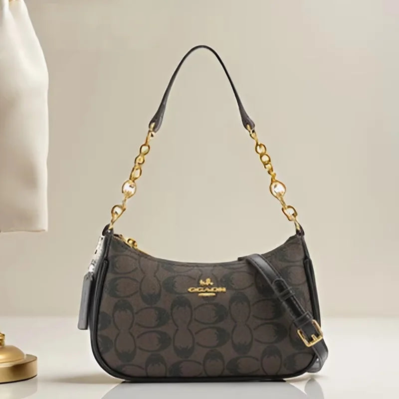 Chic Monogram Chain Shoulder Bag