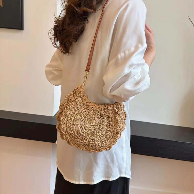 Summer Casual Straw Messenger & Crossbody Bag