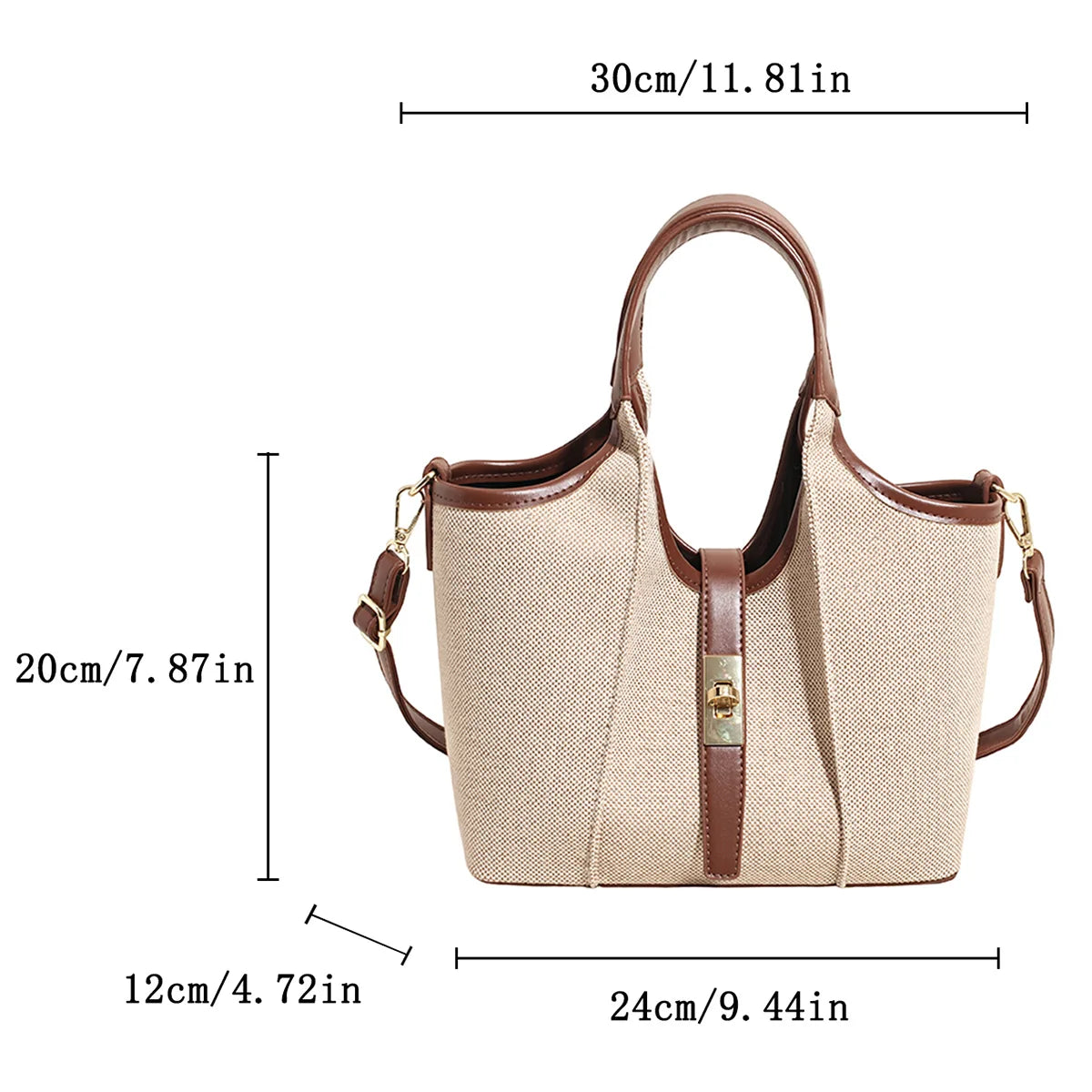 Vintage Leather Top-Handle Shoulder Bag