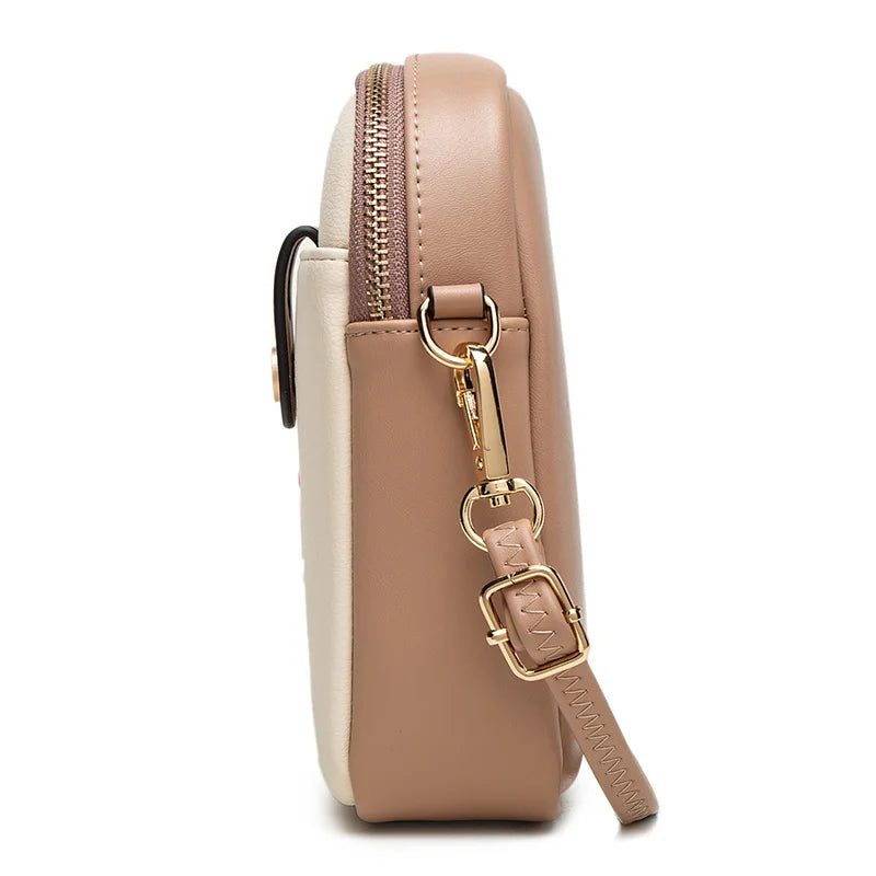 Prettyzys Women PU Leather Mini Crossbody Bag – Small Shoulder Bag & Cell Phone Purse with Adjustable Strap